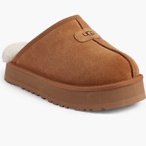 UGG Discoquette Geuine Shearling Slide Slipper size 10 Chesnut